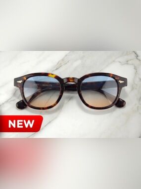 Unisex Tortoiseshell Sunglasses - Blue/Brown Gradient Lenses